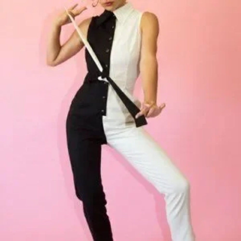 Fashion Brand Company Director’s Black and White Jumpsuit - Picture 2 of 10